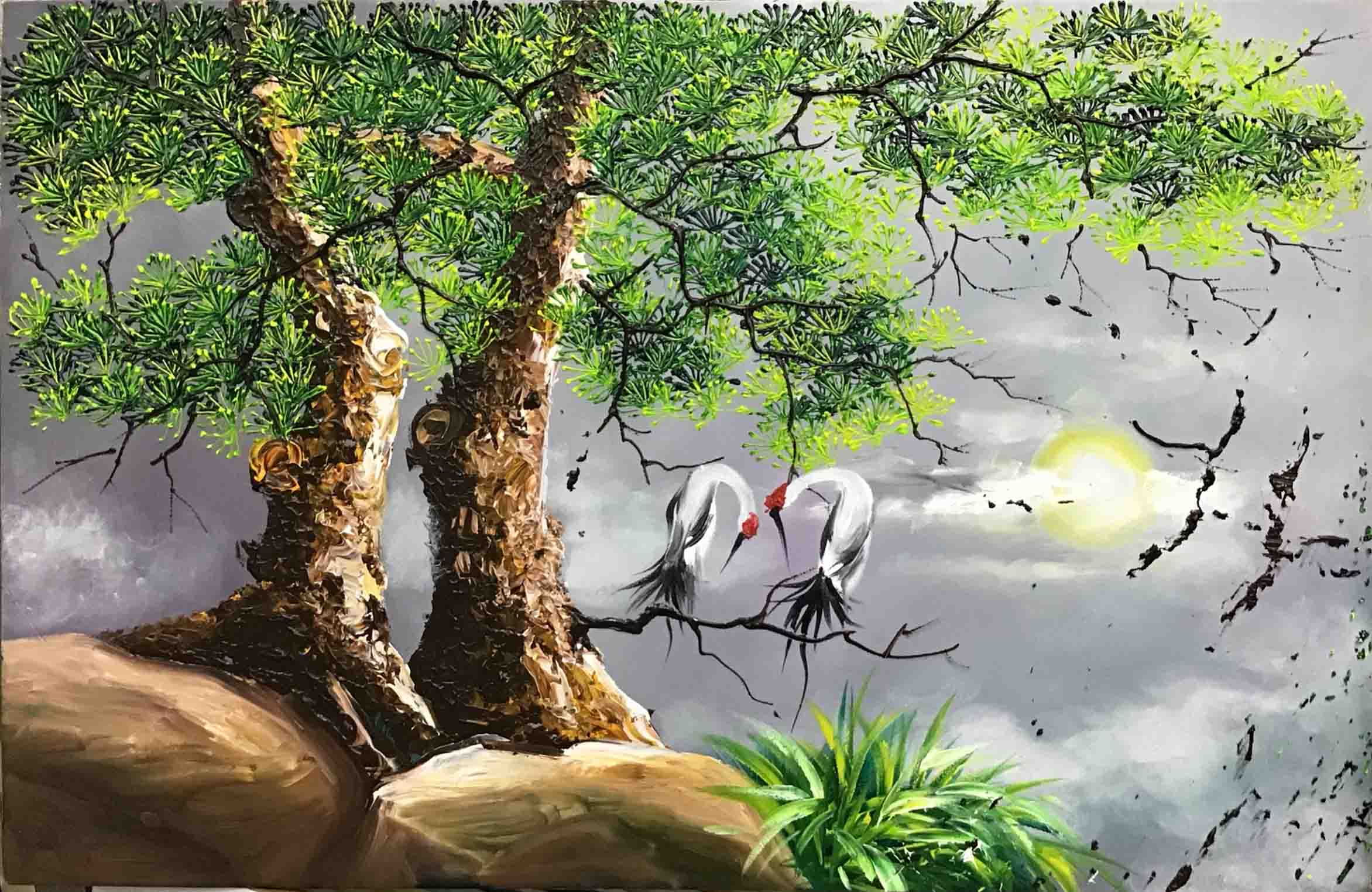 Tranh Đá Quý Ánh Nguyệt - Món quà mừng thọ ý nghĩa và độc đáo