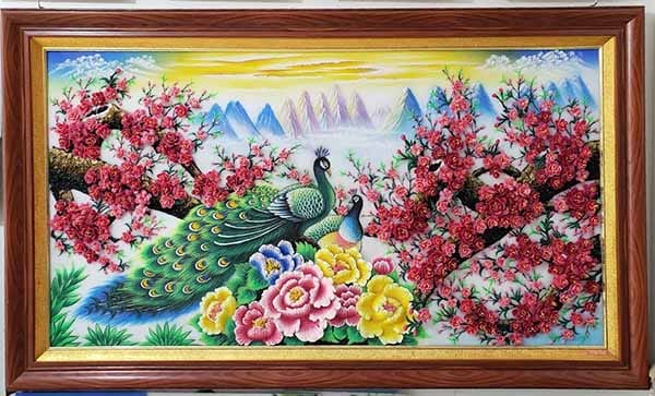 Tranh Đá Quý Uyên Ương - Biểu Tượng Của Tình Yêu Thắm Sắc Và Hạnh Phúc Viên Mãn