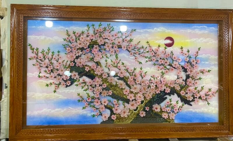 Tranh đá quý hoa đào