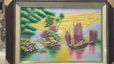 Tranh đá quý thuận buồm xuôi gió