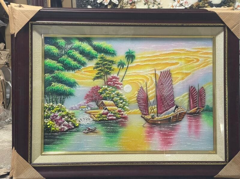 Tranh đá quý thuận buồm xuôi gió