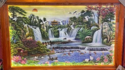 Tranh đá quý sơn thuỷ hữu tình