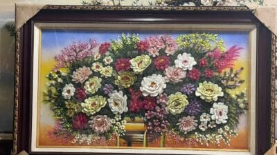Tranh đá quý bát hồng