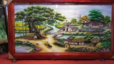 Tranh đá quý đồng quê