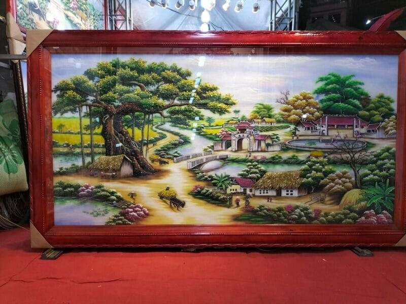 Tranh đá quý đồng quê