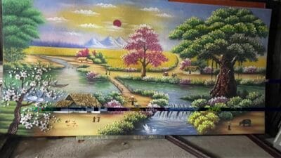 Tranh đá quý đồng quê