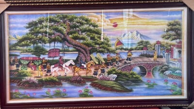 Tranh đá quý vinh quy bái tổ