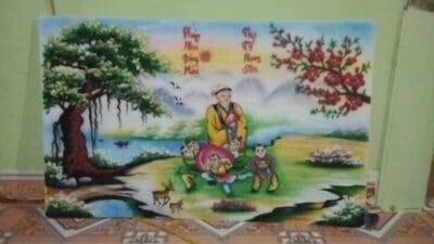 Tranh đá quý mừng thọ