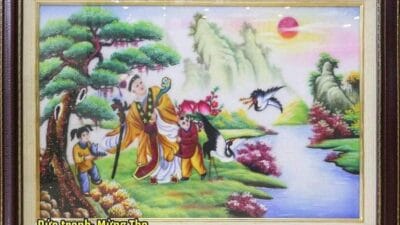 Tranh đá quý mừng thọ