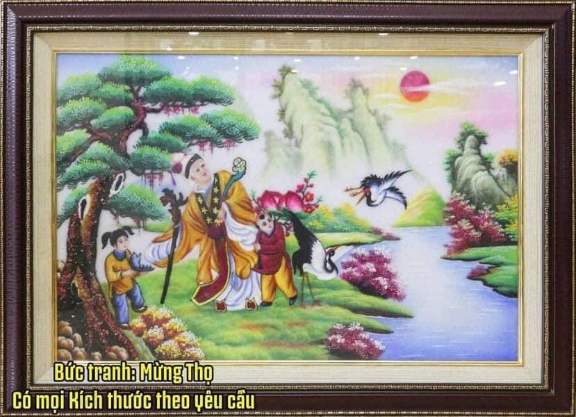 Tranh đá quý mừng thọ