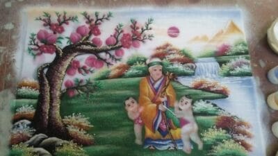 Tranh đá quý mừng thọ