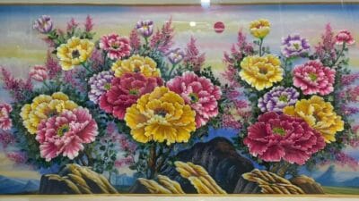 Tranh đá quý hoa mẫu đơn