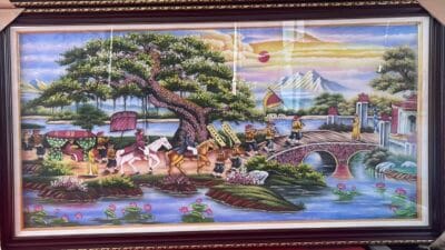 Tranh đá quý vinh quy bái tổ