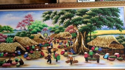 Tranh đá quý chợ quê