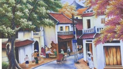 Tranh đá quý phố cổ