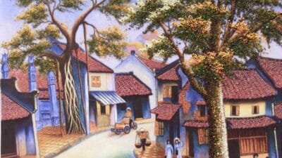 Tranh đá quý phố cổ