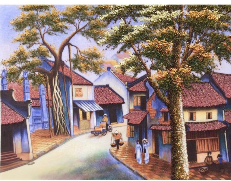 Tranh đá quý phố cổ